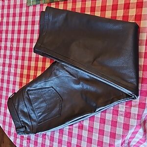 Newport News Black Leather Pants
